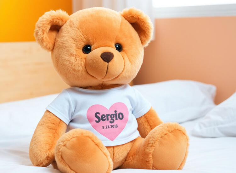 Oso de peluche con un mensaje personalizado